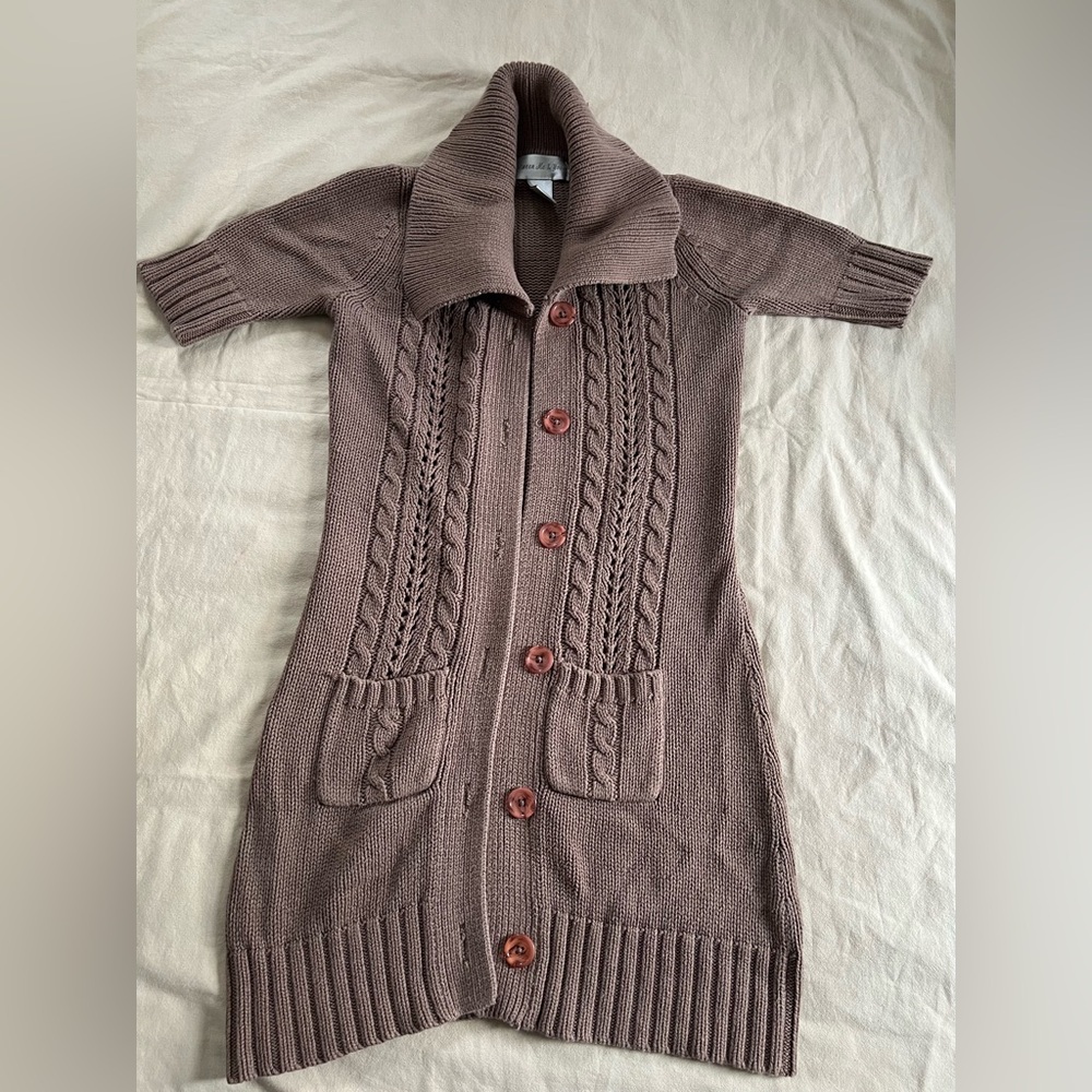 Women's Brown Cable Knit Sweater